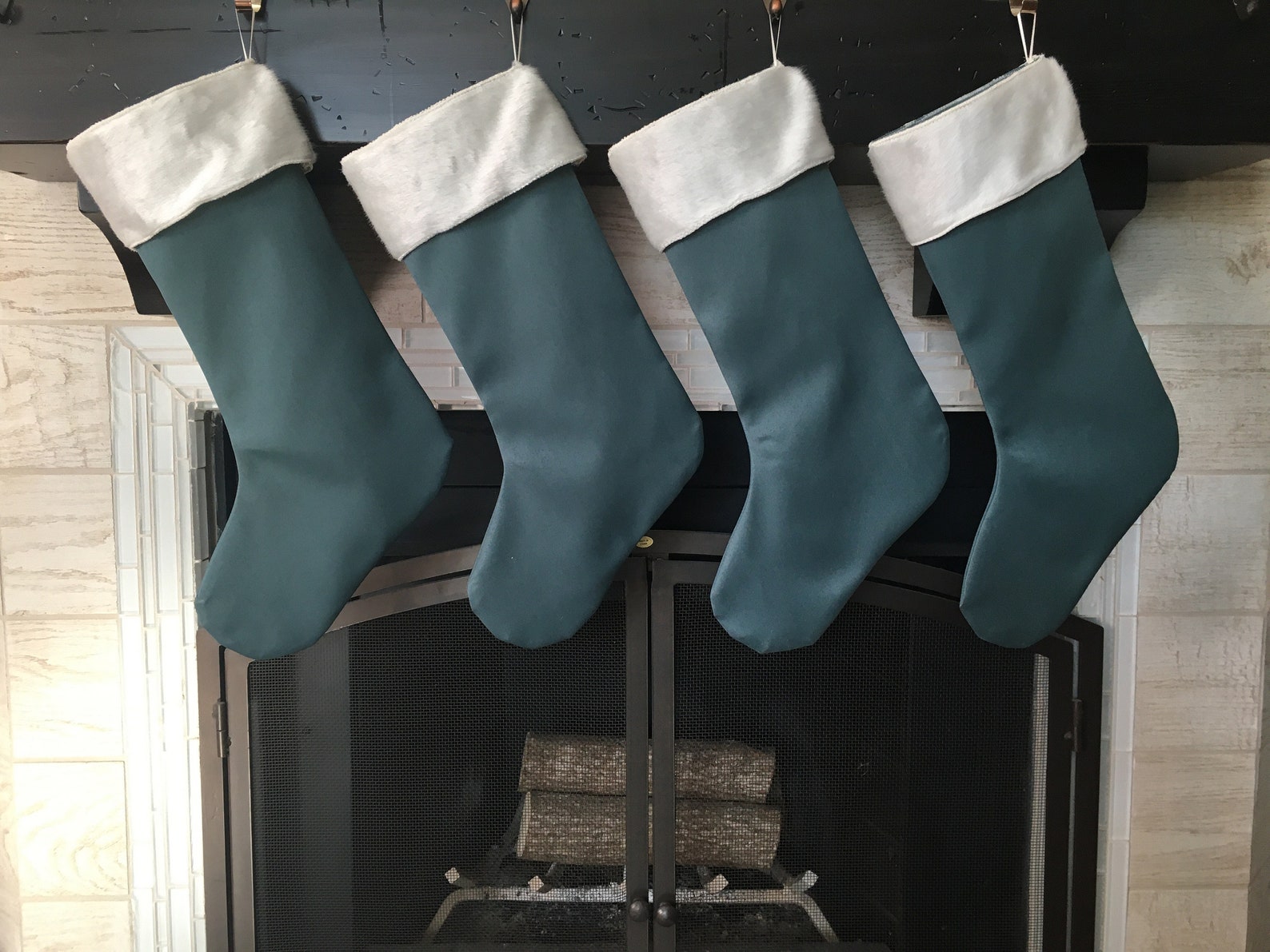 blue christmas stockings