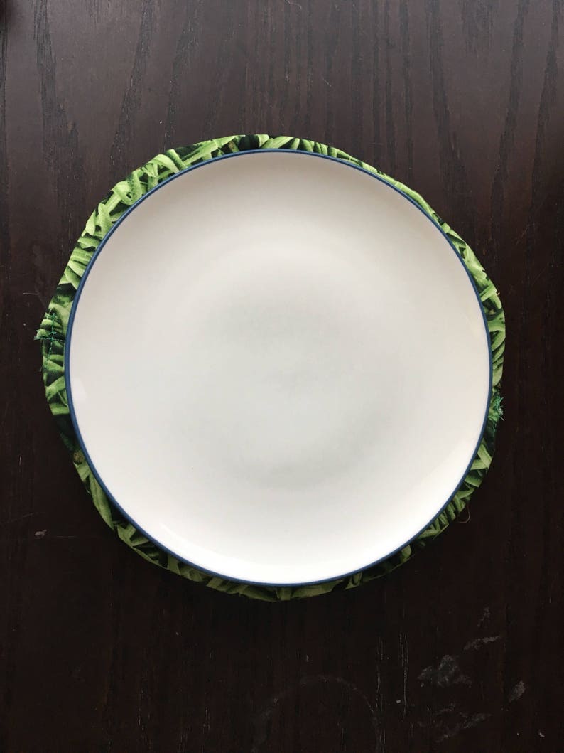 Green bean tortilla warmerhot pad pot holder microwaveable trivet green kitchen decoration potato steamer gift for mom