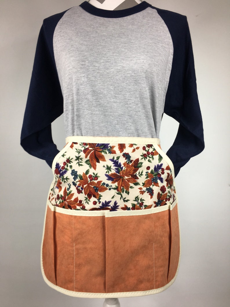 Thanksgiving fall multi pocket apron waitress apron vendor apron server apron tool apron craft apron teacher apron