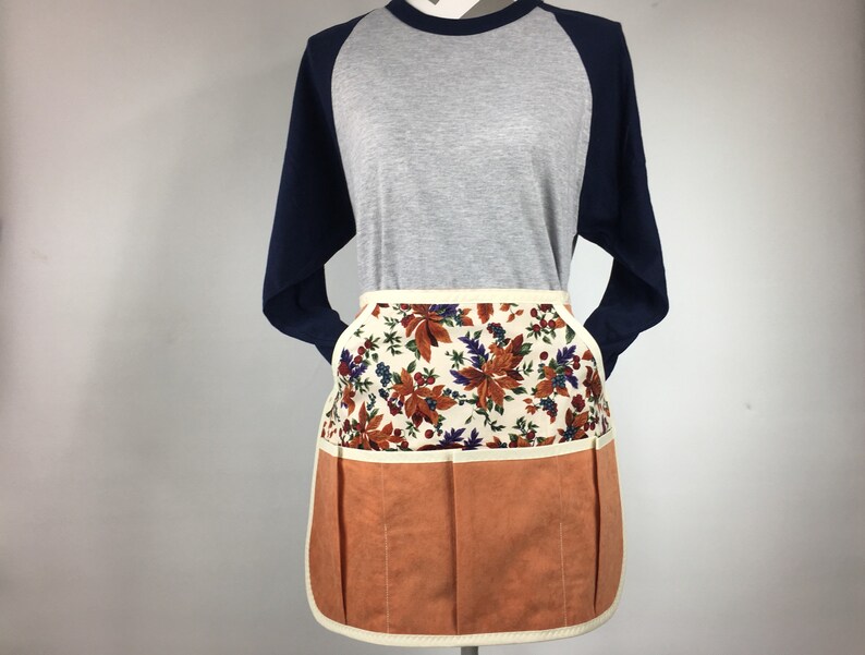 Thanksgiving fall multi pocket apron waitress apron vendor apron server apron tool apron craft apron teacher apron