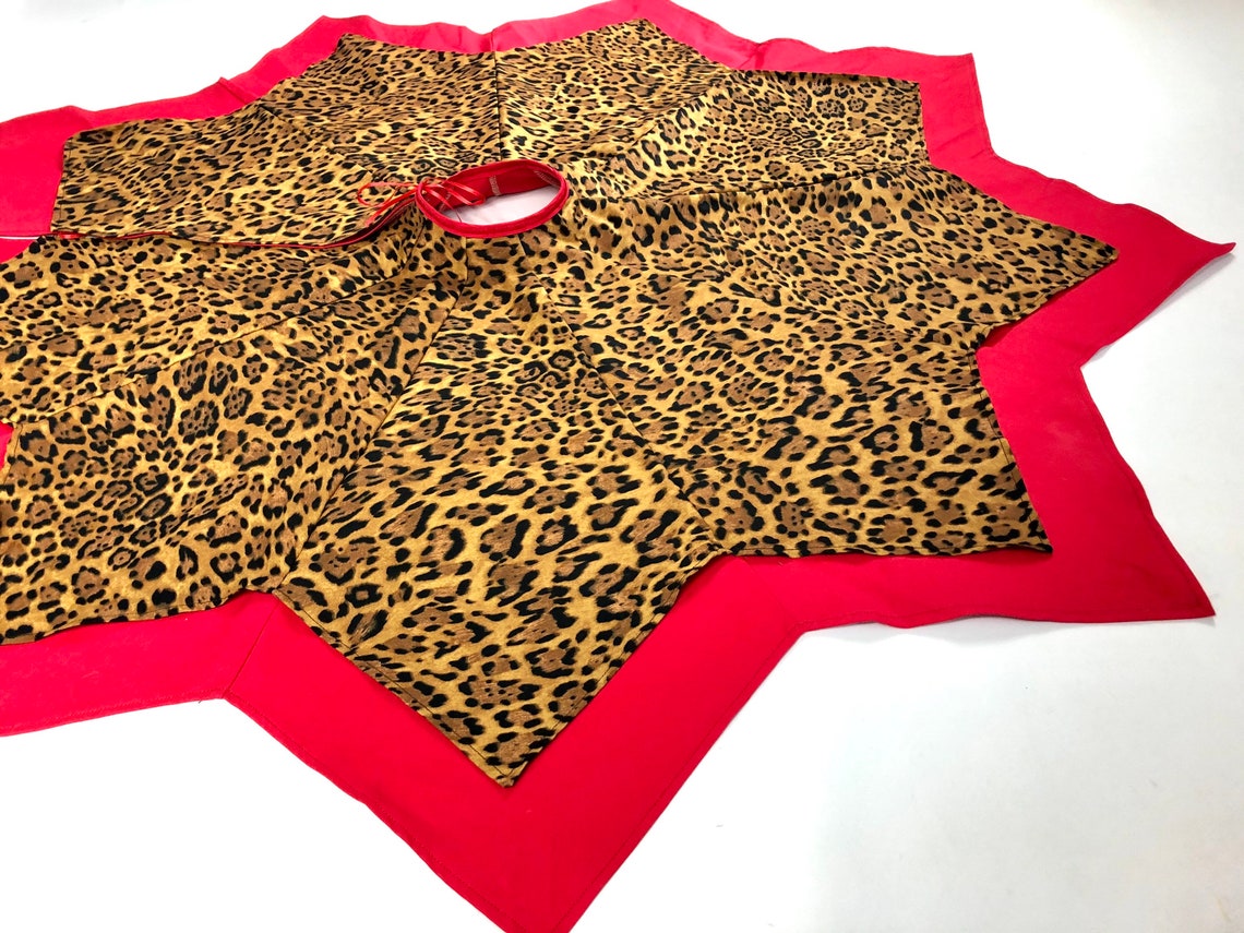 Leopard Christmas Tree Skirt 