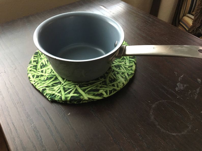 Green bean tortilla warmerhot pad pot holder microwaveable trivet green kitchen decoration potato steamer gift for mom