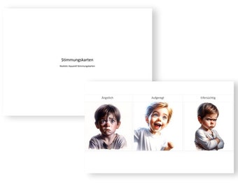 Kinder Emotionen Karten | Montessori Gefühlskarten | Druckbare Emotionen für Kleinkinder | Kinder im Vorschulalter
