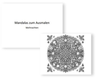 12 Christmas mandala coloring pages to color