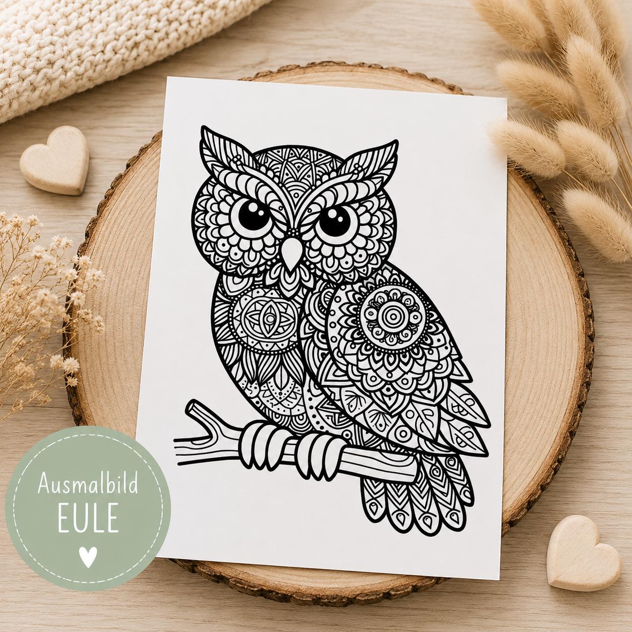 42 Creative Owl Crafts For Kids 22 4 Owl Mandala Coloring Pages PDF Download Owl Coloring Page…