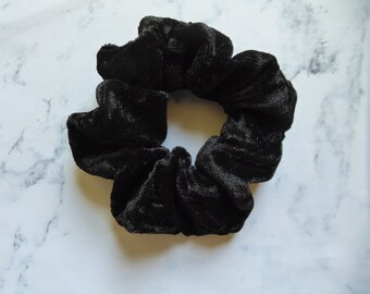 Purple Hair Scrunchie Handmade Kawaii Crushed Velvet Hair Tie