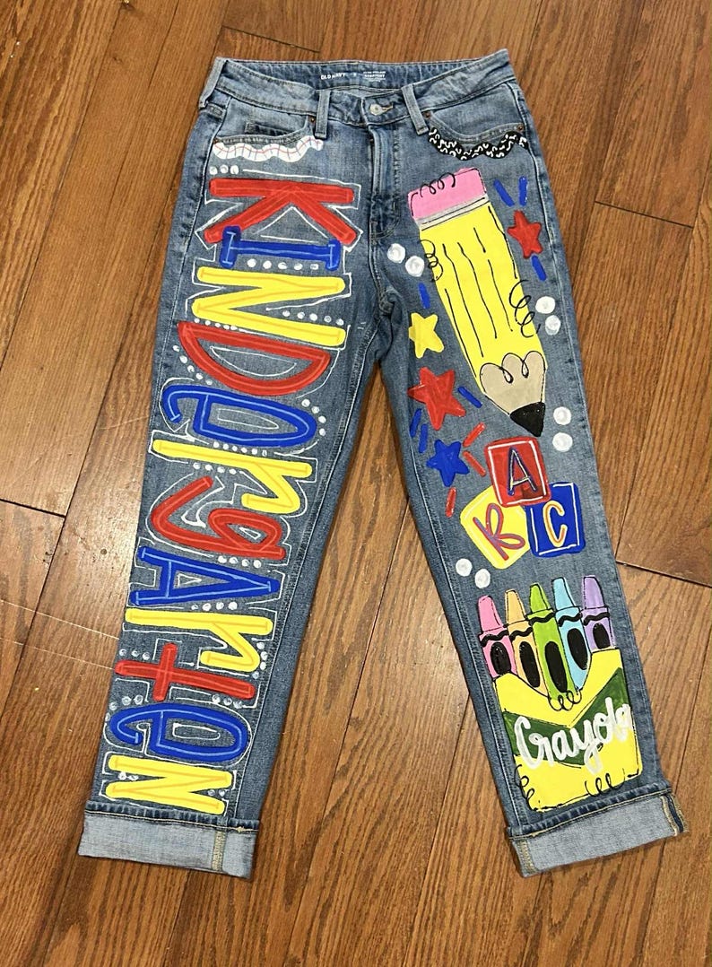 Custom Painted Jeans image 10