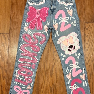 Custom Painted Jeans image 1