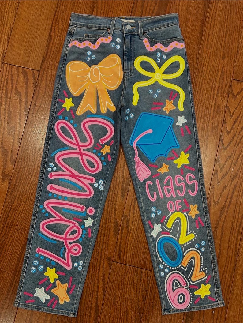 Custom Painted Jeans image 4