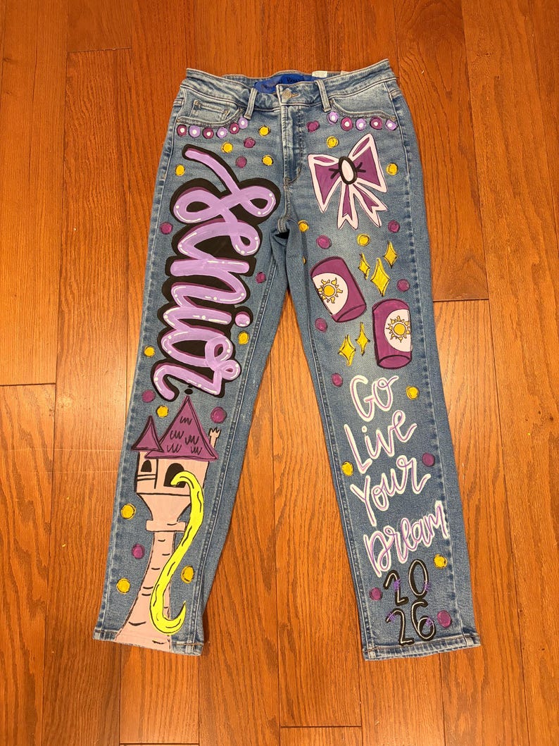 Custom Painted Jeans image 9