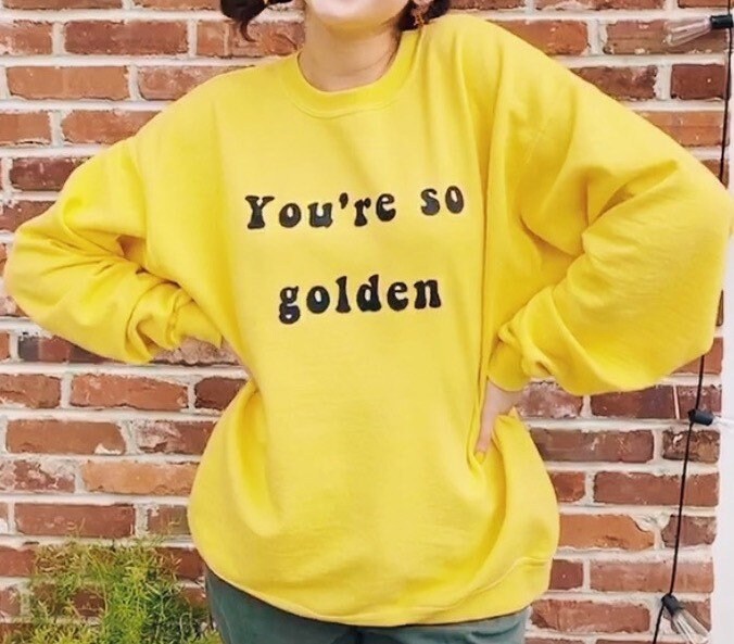Golden yellow sweatshirt Clearance