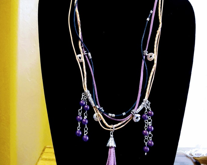 Original Design Layered Leather Necklace