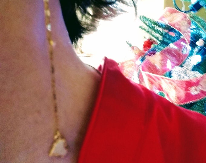 14 K. Gold Dangle Heart Earrings