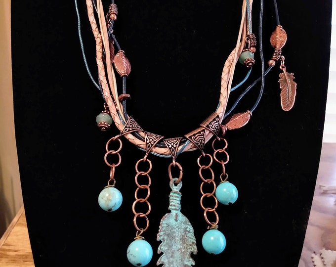 Original Design Mult-strand Dangle Necklace