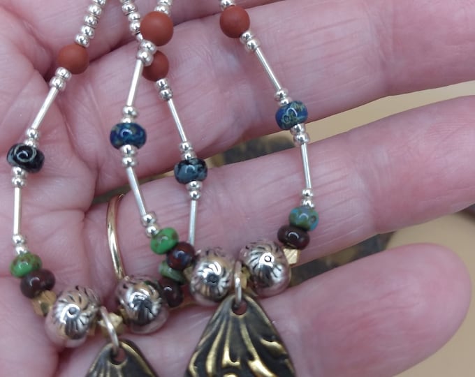 Original Design Dangle Mixed Media Earrings