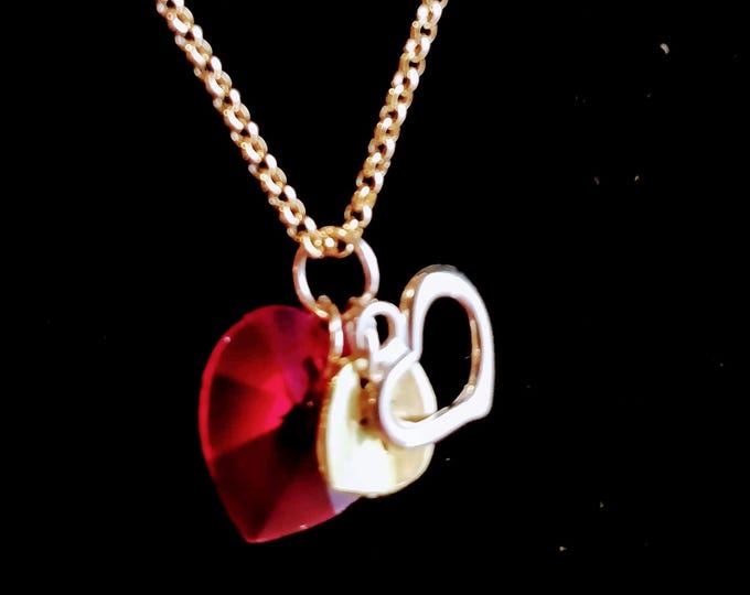 Charm and Heart Necklace for Valentines
