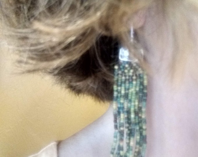 One of a Kind Long Beaded Earrings