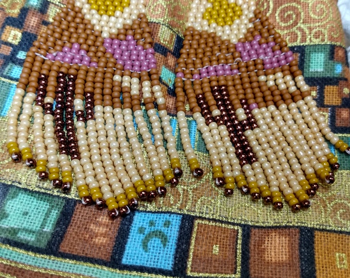 Desert Theme Southwest Style Beaded Earrings