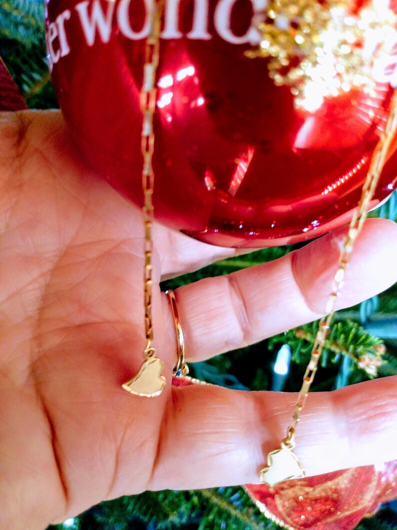 14 K Gold Heart Dangle Earrings
