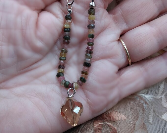Crystal and Tourmaline Necklace