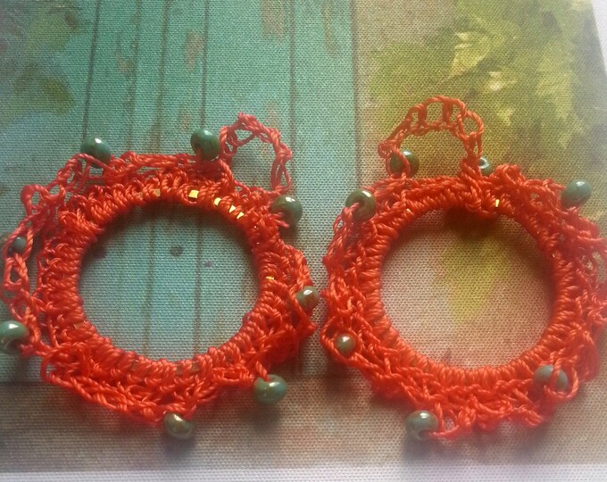 Crocheted Hoop Earrings