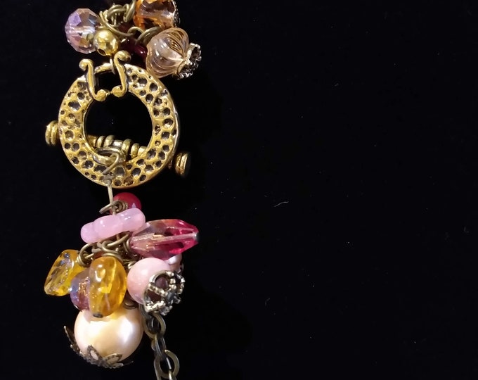 Cluster Gemstone and Pyrite Necklace