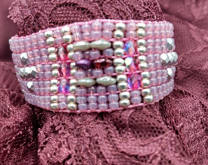 Pink Candy Beaded Bracelet