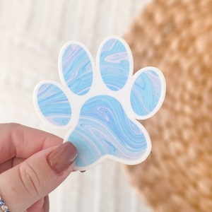 Marble Dog Paw Print Vinyl Sticker Decal Car Bumper Water Bottle Stickers Pet sticker Dog Sticker Dog mom Dog dad Dog mum
