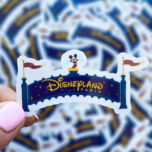 Disneyland Paris Entrance Sign Vinyl Waterproof Decal Sticker Laptop Sticker Car Decal Bottle Stickers