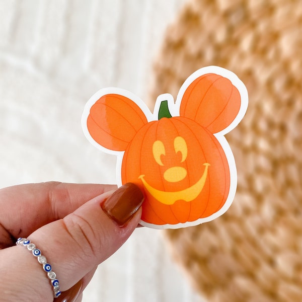 Pumpkin Mickey Halloween Disney Vinyl Waterproof Sticker laptop Stickers Car decal Bottle Stickers