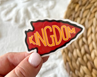 Chiefs Kingdom Kansas City Football Vinyl Waterproof Sticker Laptop Sticker Bottle Sticker Car Decal American Football