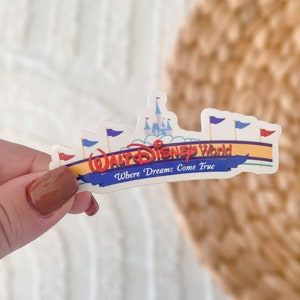 Waterproof wdw entrance sticker  disneyworld entrance sign sticker Disney sticker vinyl decal car bumper bottle laptop