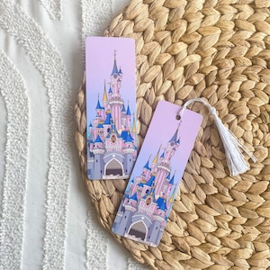 Disneyland Paris Sleeping Beauty Castle Bookmark Bookmarks Book double sided
