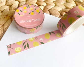 1 Roll Lemons Washi Tape Scrapbook Planner Bujo Washi Tape