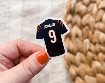 Joe Burrow Jersey Cincinnati Bengals 9 quarterback vinyl waterdicht voetbal sticker laptop stickers fles stickers auto sticker