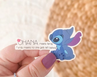 Ohana Stich Disney Waterproof Vinyl sticker decal car bumper lilo and stitch bottle laptop