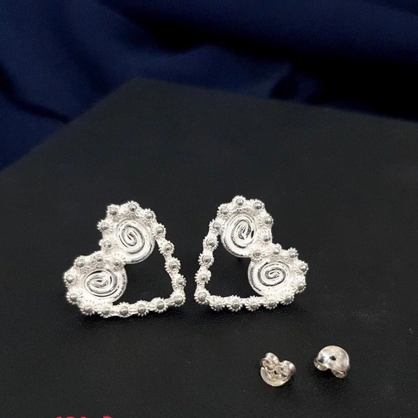 The Heart/ Woman Earring / Hmong Earring / Hilltribe Earring/ Sterling silver earrings/ 925 Sterling Silver