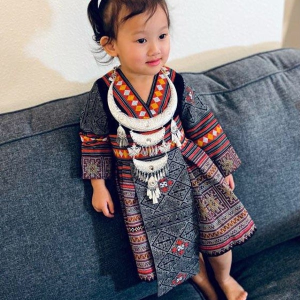 Hmong Mädchen Kleid 2 Stück