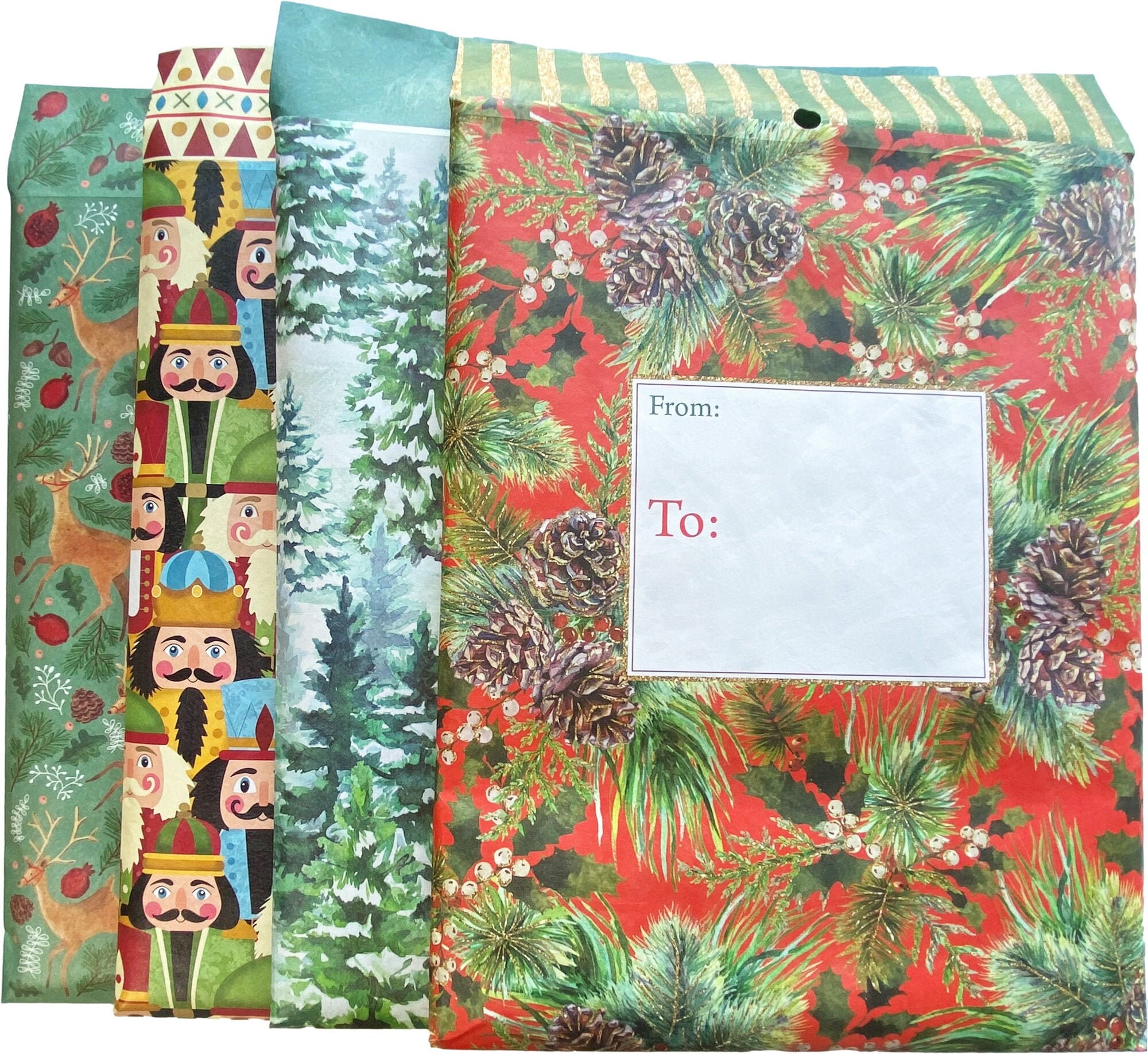 Present Paper Store 12 Count Medium Traditional Christmas Etsy