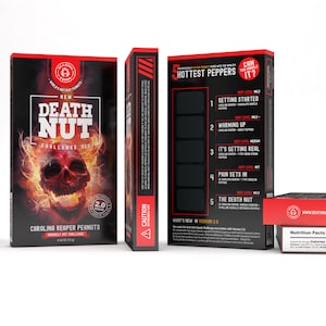 The Death Nut Challenge Version 2.0 world's hottest peanuts with Carolina Reaper Peppers by Blazing Foods image 2