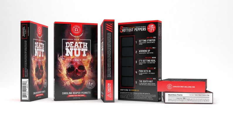 The Death Nut Challenge Version 2.0 world's hottest peanuts with Carolina Reaper Peppers by Blazing Foods image 2