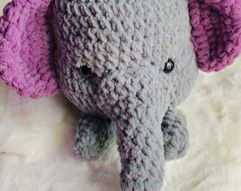 Croche baby elephant soft beautiful