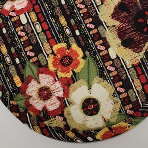 Fall Flowers Hot Pad, Pot Holder, Trivet made in Folded Amish Starburst Pattern, Home Decor, Gift