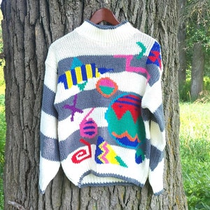 Vintage Mock Neck Sweater 90s - Etsy
