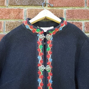 Vintage 1970er bis 1980er FR Bockelie Nordische Norwegen Strickjacke / Wolle / Frauen L bis XL