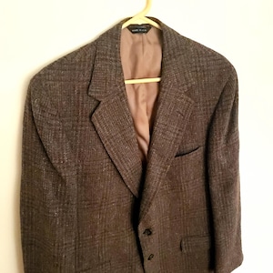 Vintage 1990&#39;s Polo Ralph Lauren Tweed Wool Gray Blazer / Medium