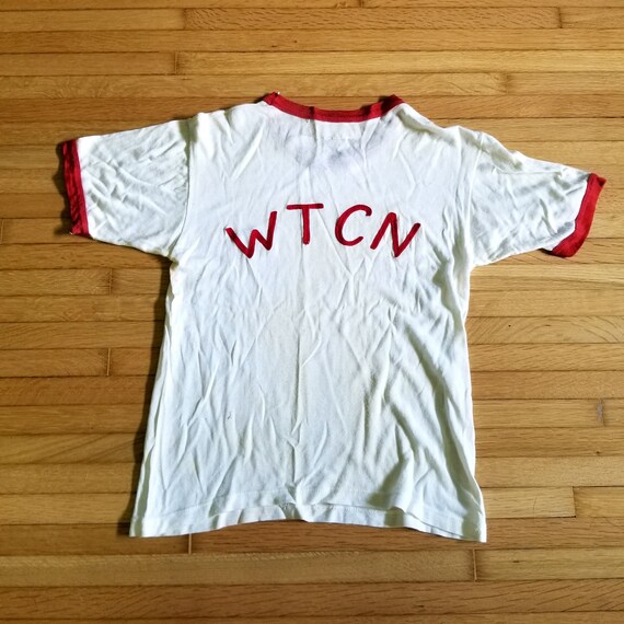1960's to 1970's WTCN Ringer T-shirt / S-M / Vinta