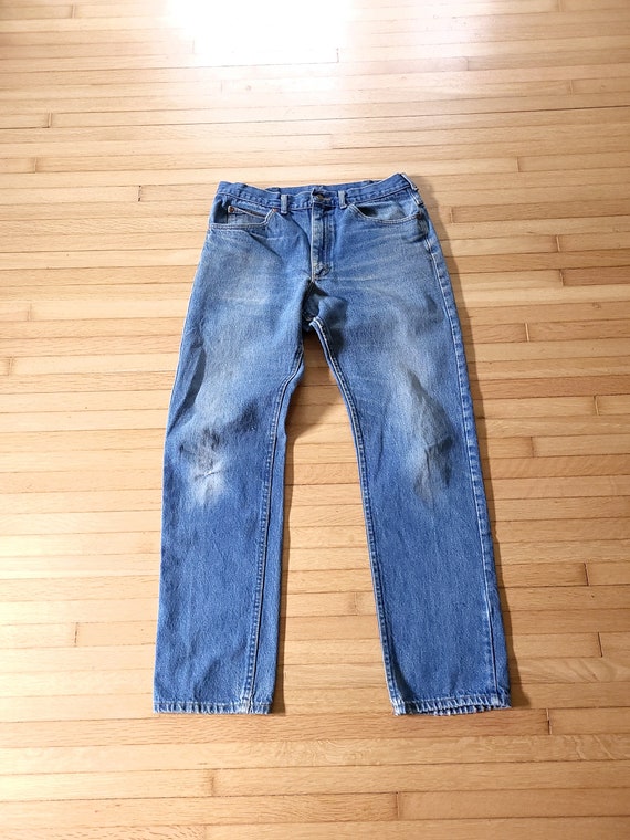 Vintage Lee Distressed Denim Jeans / 32 x 32 / We… - image 7