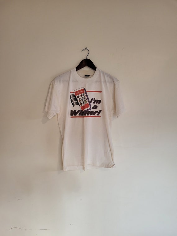 Vintage 1980's 50-50 Lottery Distressed Thin T-Shi
