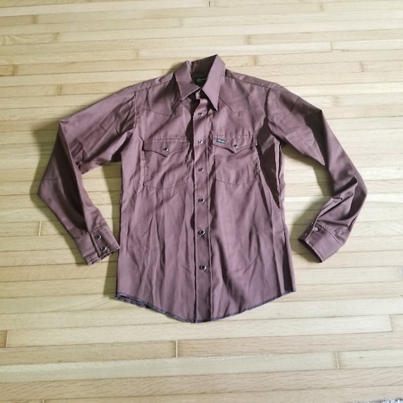 Vintage 1970's Wranglers Western Shirt / S to M /